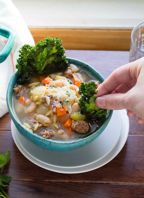 Kale Chips with Soup photo